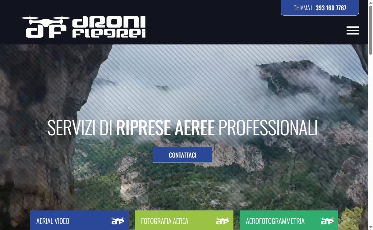 Anteprima del sito Droni Flegrei